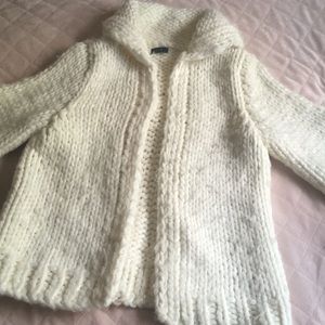 Urban Outfitters Lucca Cream Wool-Blend Sweater